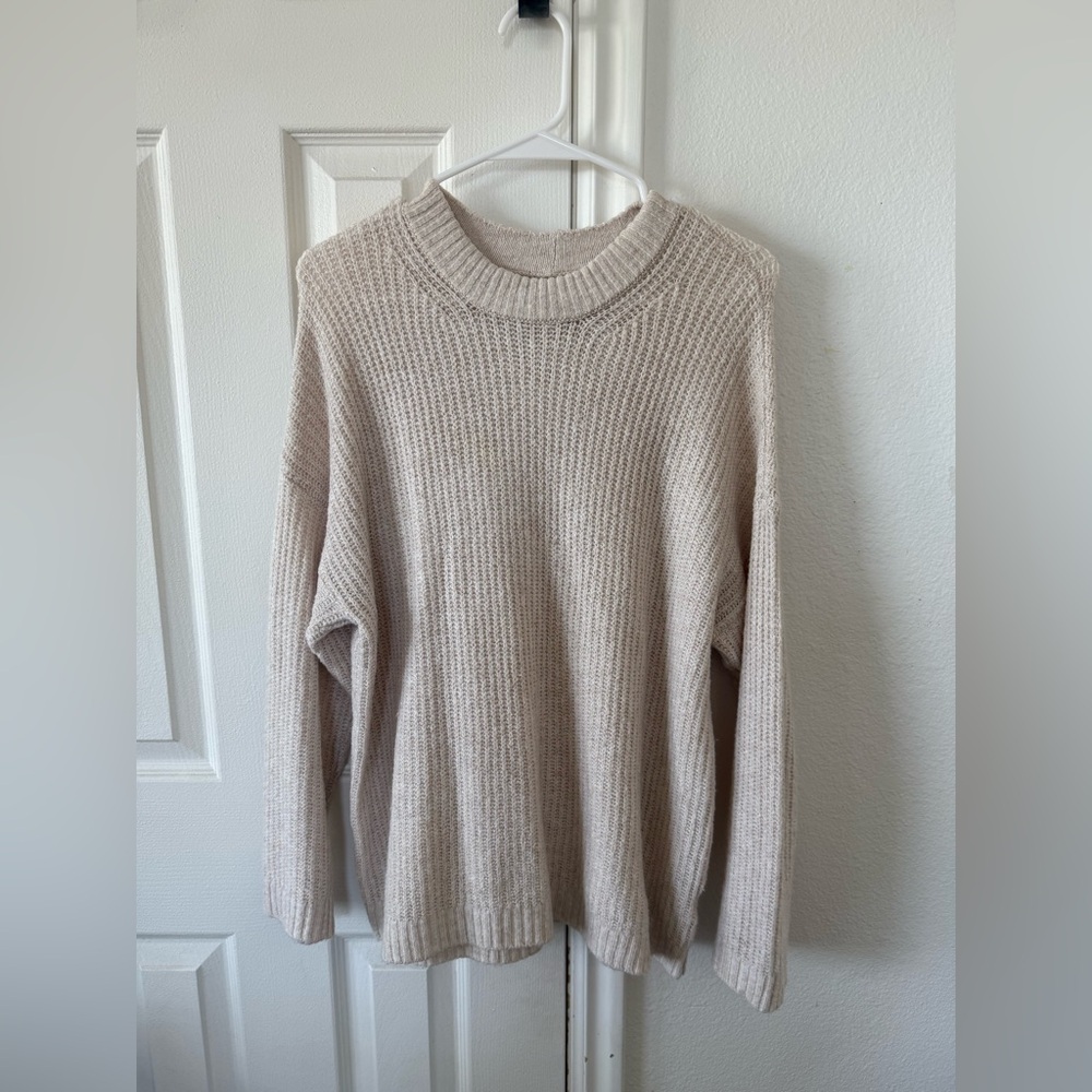 SOLD - American Eagle Cozy Cream Knit Sweater